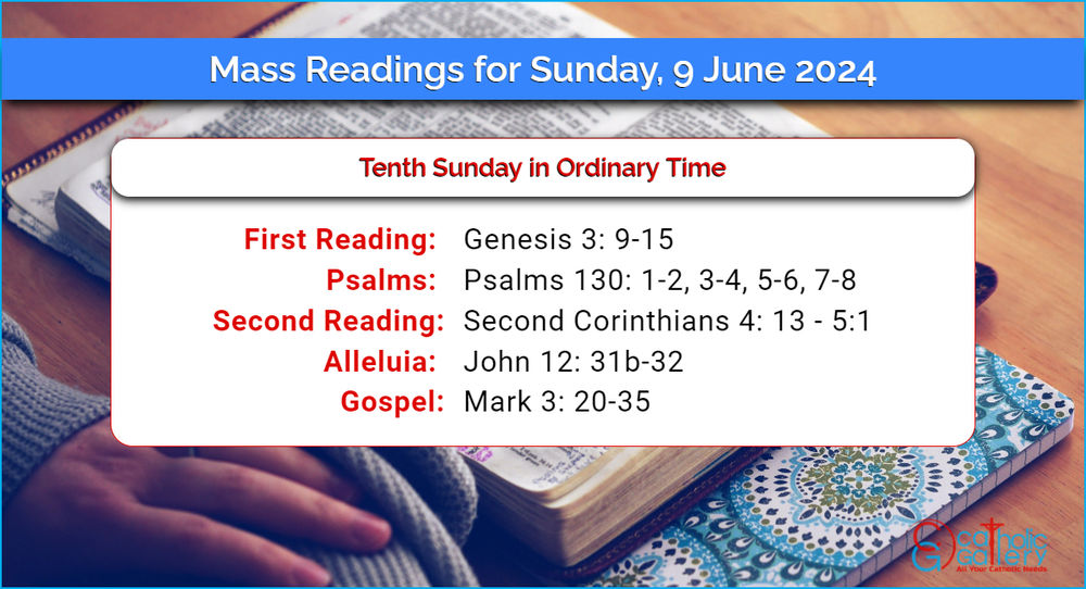 Daily Mass Readings for Sunday, 9 June 2024 Catholic Gallery