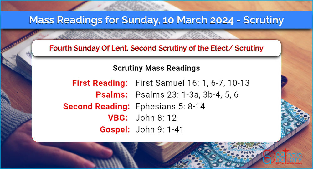 Daily Mass Readings for Sunday, 10 March 2024 Scrutiny Catholic Gallery