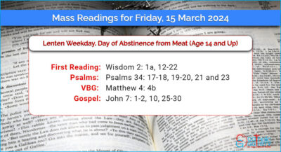 Daily Mass Readings for Friday, 15 March 2024