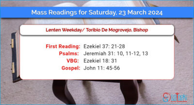 Daily Mass Readings for Saturday, 23 March 2024