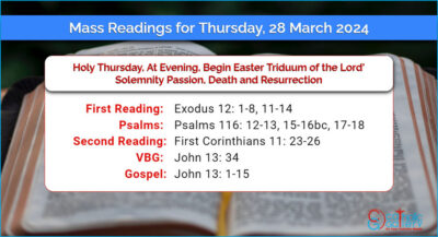 Daily Mass Readings for Thursday, 28 March 2024