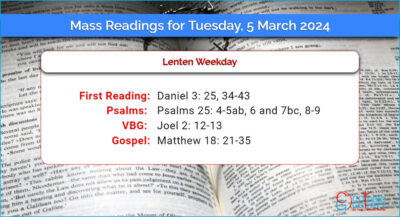 Daily Mass Readings for Tuesday, 5 March 2024