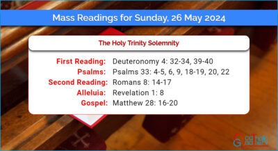 Daily Mass Readings for Sunday, 26 May 2024