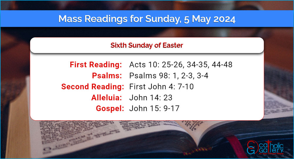 Daily Mass Readings for Sunday, 5 May 2024 Catholic Gallery