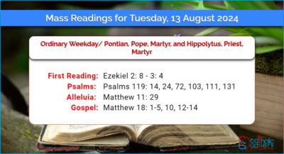 Daily Mass Readings for Tuesday, 13 August 2024