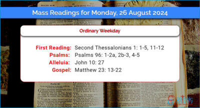 Daily Mass Readings for Monday, 26 August 2024