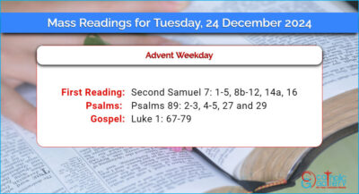 Daily Mass Readings for Tuesday, 24 December 2024