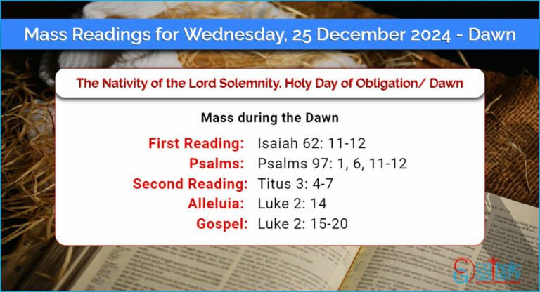 Daily Mass Readings for Wednesday, 25 December 2024 – Dawn