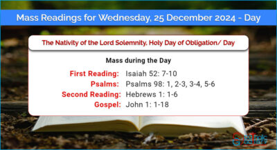 Daily Mass Readings for Wednesday, 25 December 2024 – Day