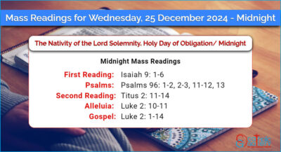 Daily Mass Readings for Wednesday, 25 December 2024 – Midnight