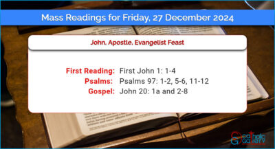 Daily Mass Readings for Friday, 27 December 2024