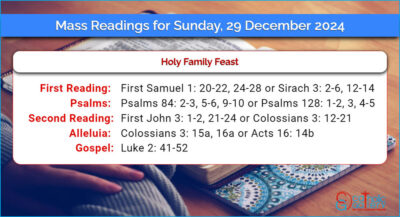 Daily Mass Readings for Sunday, 29 December 2024