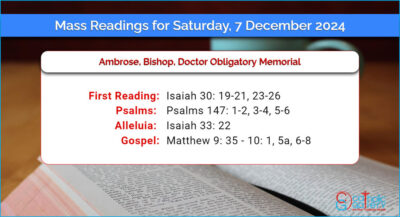 Daily Mass Readings for Saturday, 7 December 2024