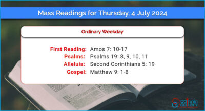 Daily Mass Readings for Thursday, 4 July 2024