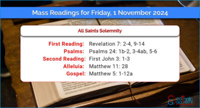 Daily Mass Readings for Friday, 1 November 2024