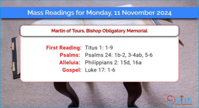 Daily Mass Readings for Monday, 11 November 2024