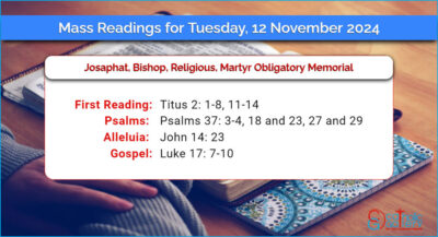 Daily Mass Readings for Tuesday, 12 November 2024