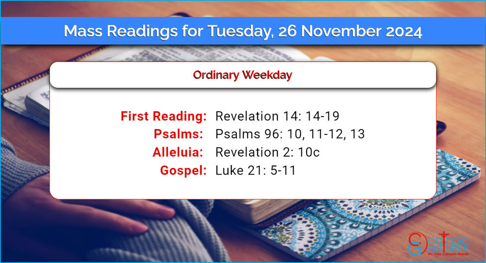 Daily Mass Readings for Tuesday, 26 November 2024 Catholic Gallery