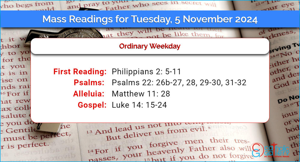 Daily Mass Readings for Tuesday, 5 November 2024 Catholic Gallery