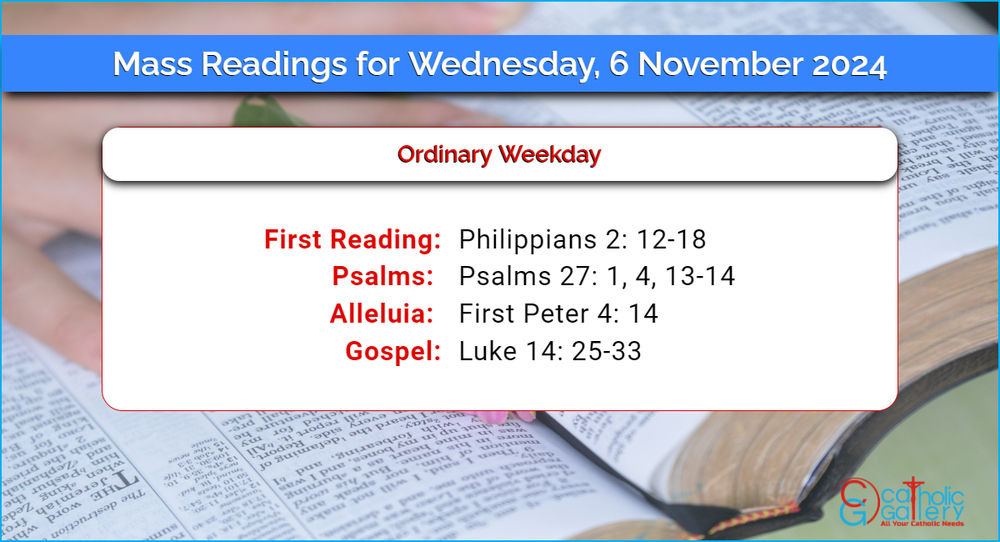 Daily Mass Readings for Wednesday, 6 November 2024 Catholic Gallery