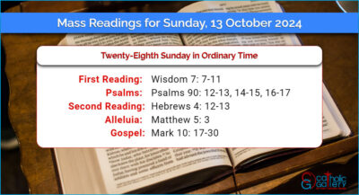 Daily Mass Readings for Sunday, 13 October 2024