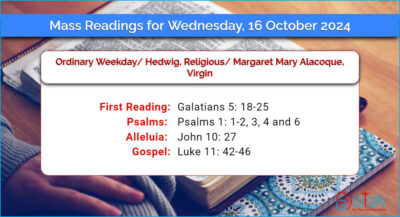 Daily Mass Readings for Wednesday, 16 October 2024