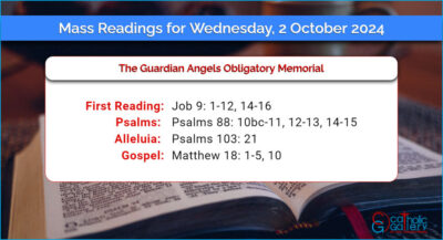 Daily Mass Readings for Wednesday, 2 October 2024
