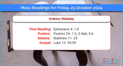 Daily Mass Readings for Friday, 25 October 2024