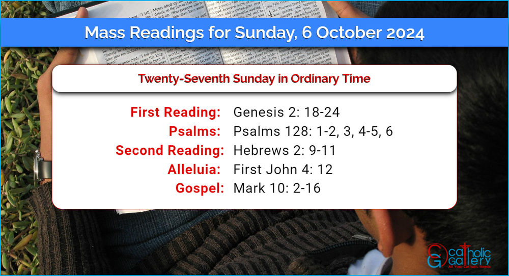 Daily Mass Readings for Sunday, 6 October 2024 Catholic Gallery