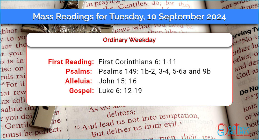 Daily Mass Readings for Tuesday, 10 September 2024 Catholic Gallery
