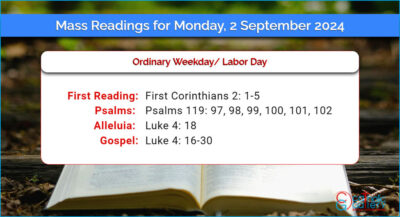 Daily Mass Readings for Monday, 2 September 2024