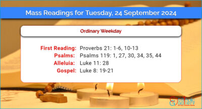 Daily Mass Readings for Tuesday, 24 September 2024