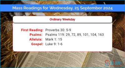 Daily Mass Readings for Wednesday, 25 September 2024