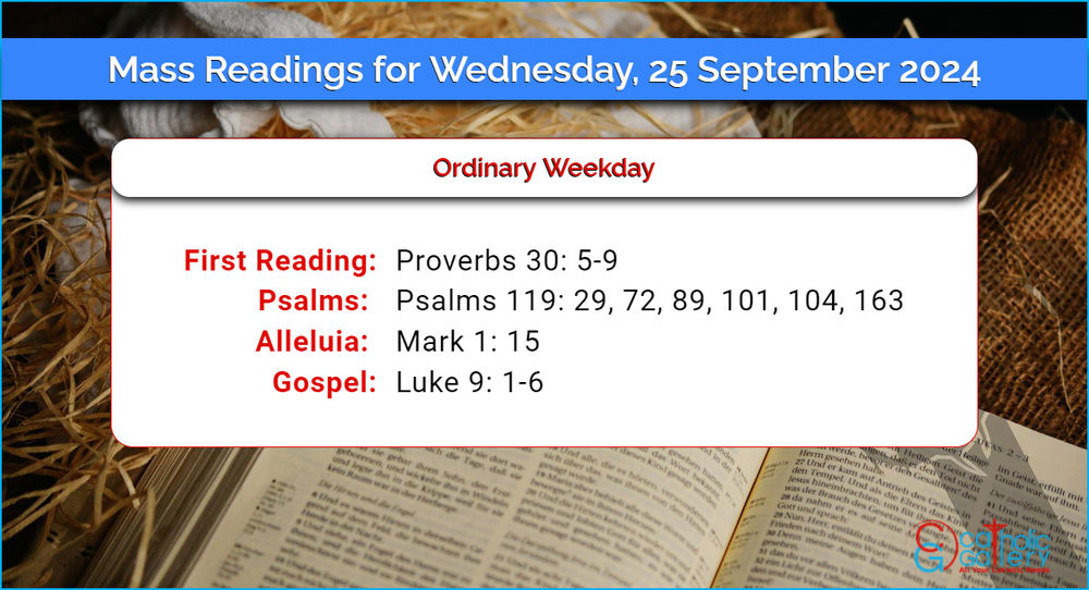 Daily Mass Readings for Wednesday, 25 September 2024 Catholic Gallery