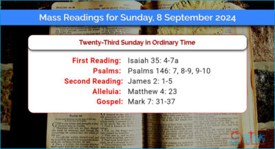 Daily Mass Readings for Sunday, 8 September 2024