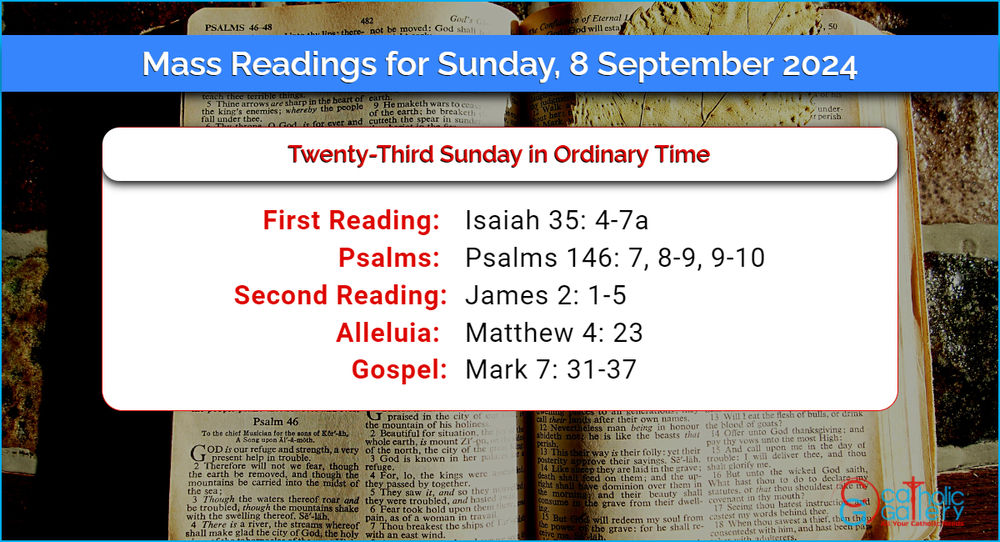 Daily Mass Readings for Sunday, 8 September 2024 Catholic Gallery