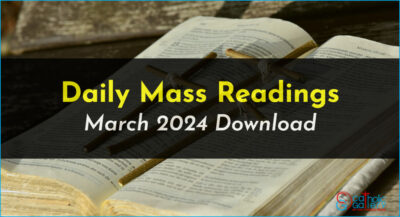 Download Mass Readings – March 2024
