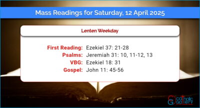 Daily Mass Readings for Saturday, 12 April 2025