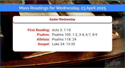 Daily Mass Readings for Wednesday, 23 April 2025