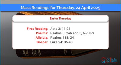 Daily Mass Readings for Thursday, 24 April 2025
