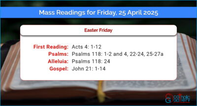 Daily Mass Readings for Friday, 25 April 2025