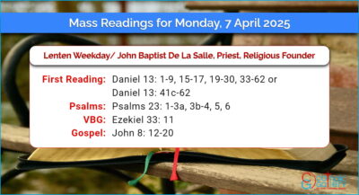 Daily Mass Readings for Monday, 7 April 2025