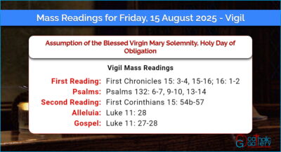 Daily Mass Readings for Friday, 15 August 2025 – Vigil