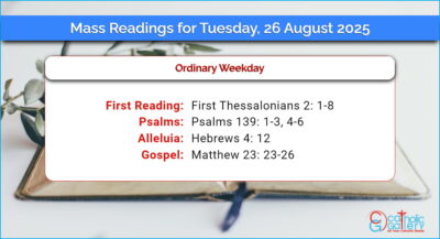 Daily Mass Readings for Tuesday, 26 August 2025