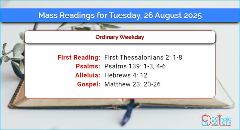Daily Mass Readings for Tuesday, 26 August 2025