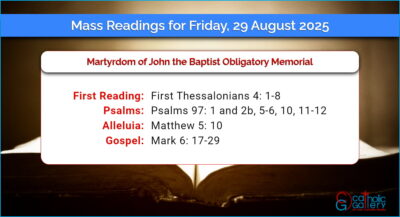 Daily Mass Readings for Friday, 29 August 2025