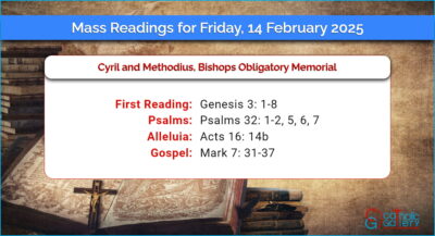 Daily Mass Readings for Friday, 14 February 2025
