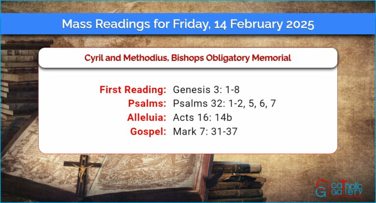 Daily Mass Readings for Friday, 14 February 2025