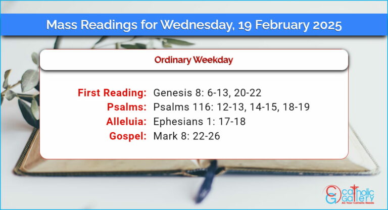 Daily Mass Readings for Wednesday, 19 February 2025