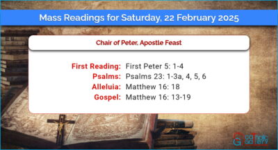 Daily Mass Readings for Saturday, 22 February 2025